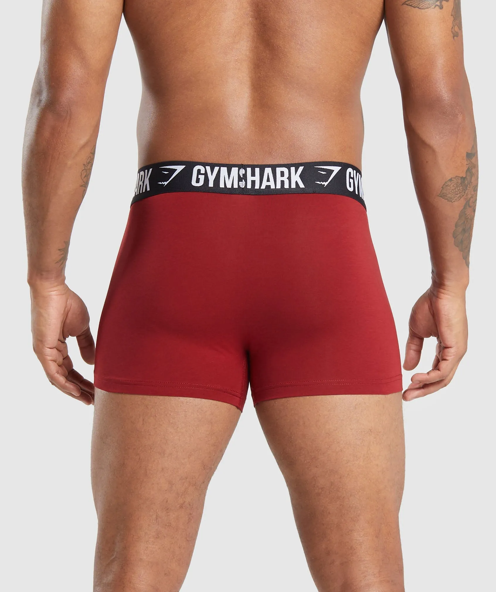 Gymshark Boxer Brief 3PK - Utility Green/Cargo Blue/Reps Red