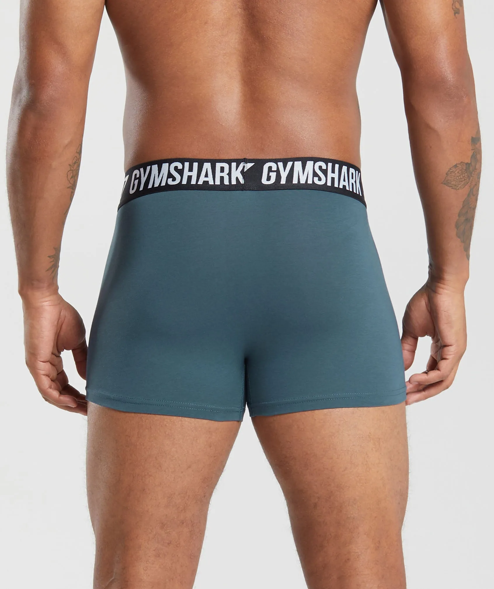 Gymshark Boxer Brief 3PK - Utility Green/Cargo Blue/Reps Red