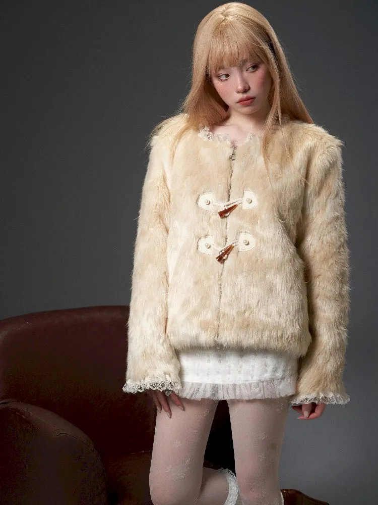 High Collar Detachable Fur Coat【s0000005333】