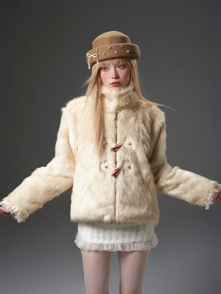 High Collar Detachable Fur Coat【s0000005333】