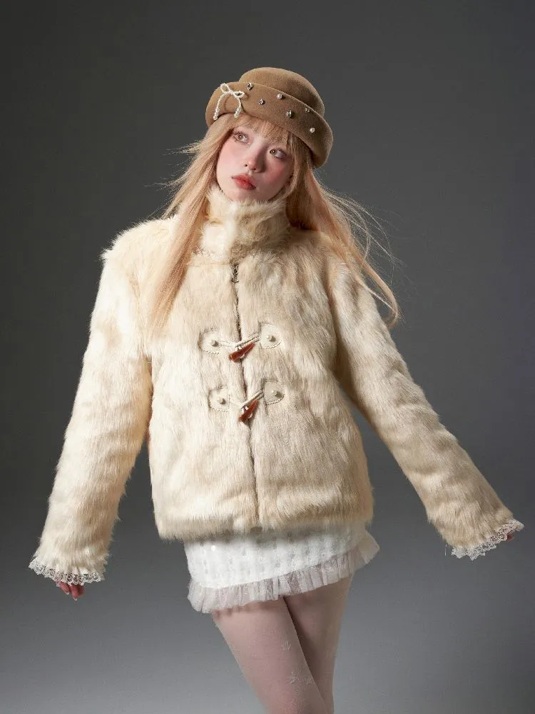 High Collar Detachable Fur Coat【s0000005333】