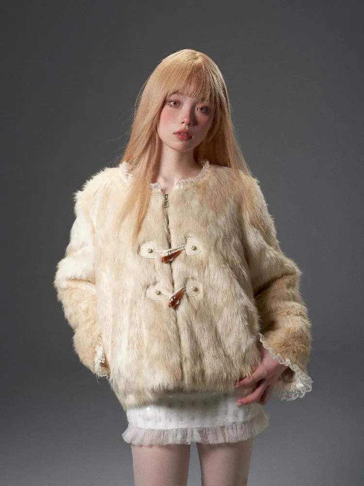 High Collar Detachable Fur Coat【s0000005333】