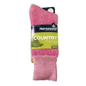 High Country Merino Wool Socks in Pink