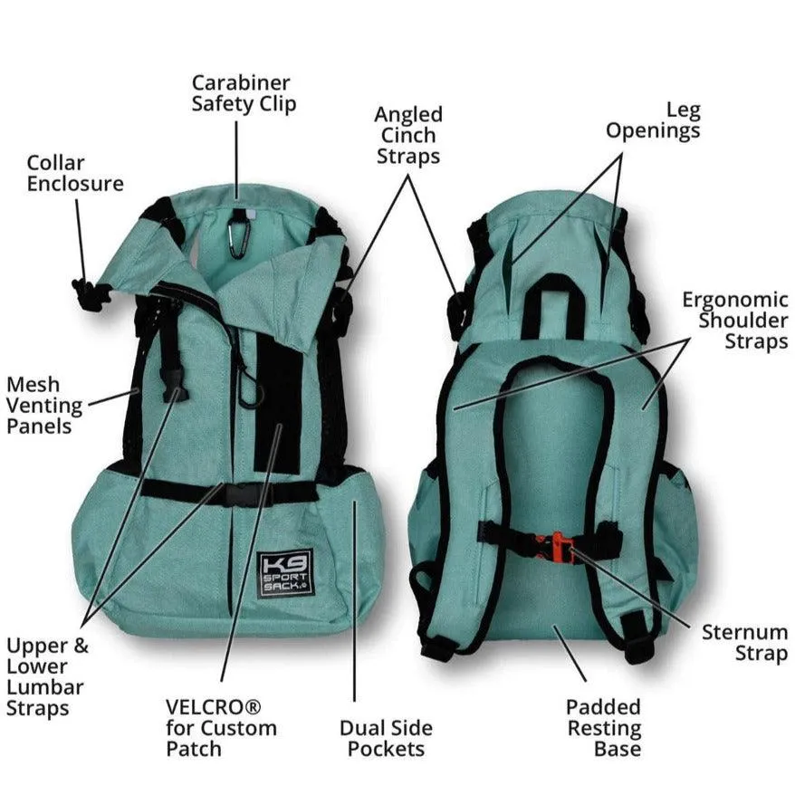 K9 Sports Sack | Air 2 Dog Backpack | 4 Sizes | Mint