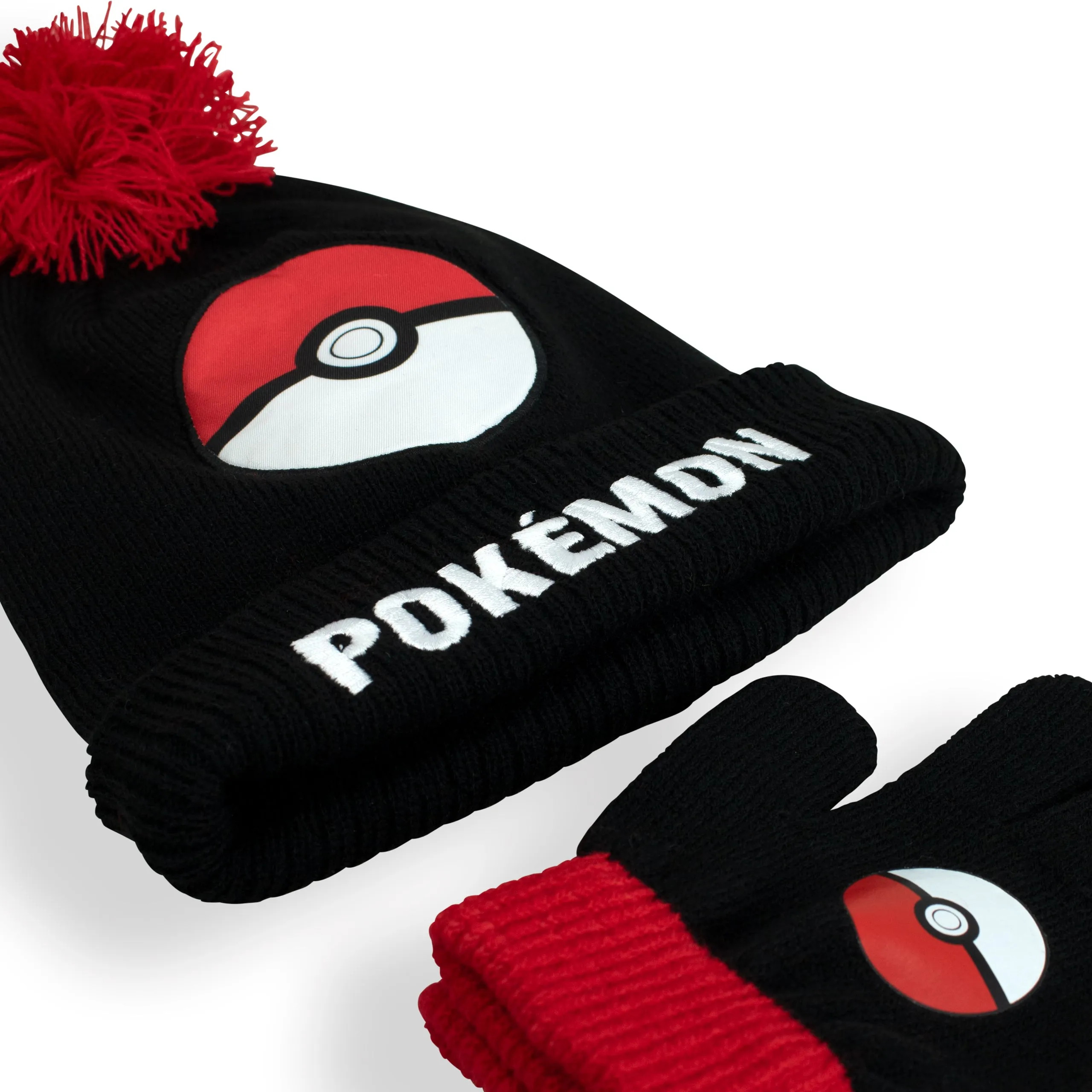 Kids Pokemon Winter Hat and Glove Set