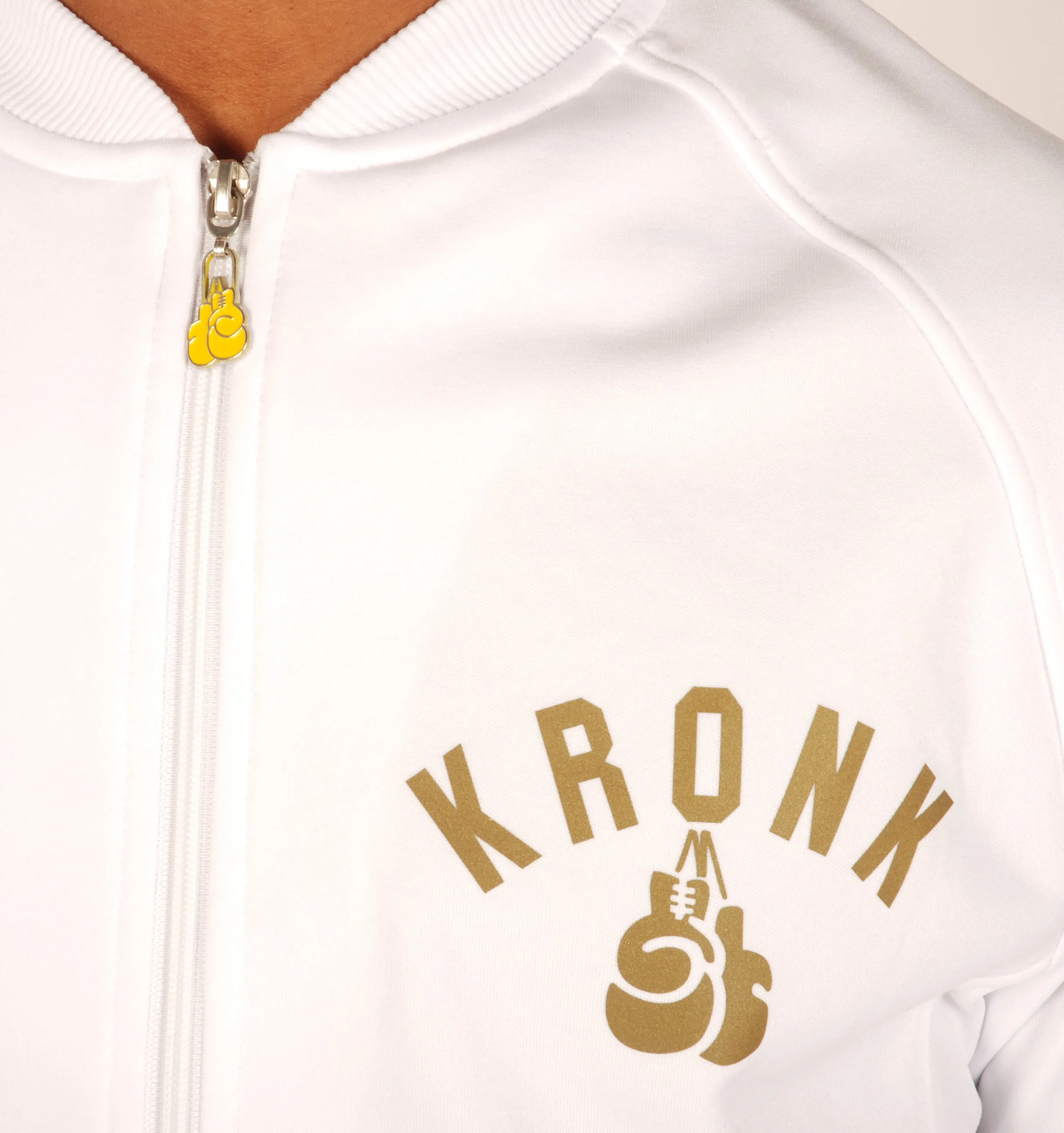 KRONK Olympic Full Zip Track Top White