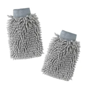 Kuber Industries Gloves | Microfiber Cleaning Gloves | Chenille Mitts for Kitchen | Hand Duster for Kitchen | 1000 GSM Hand Gloves | Double Sided Gloves | SHXNEFSST1 | Pack of 10 | Gray