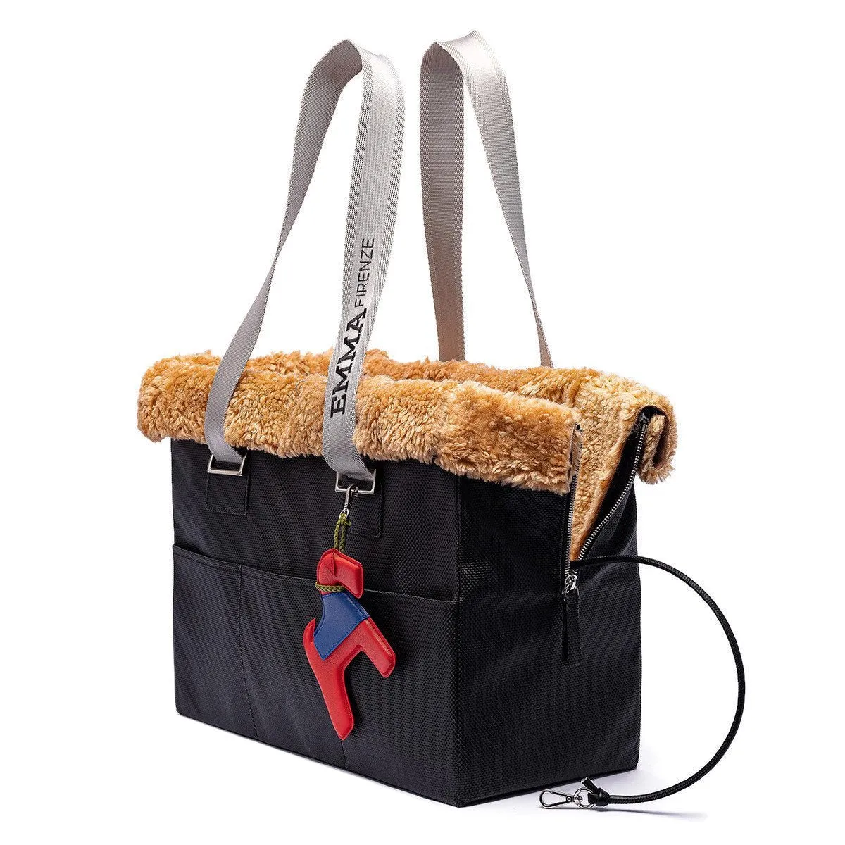 Leather Charms Dog Carrier Red/Blue