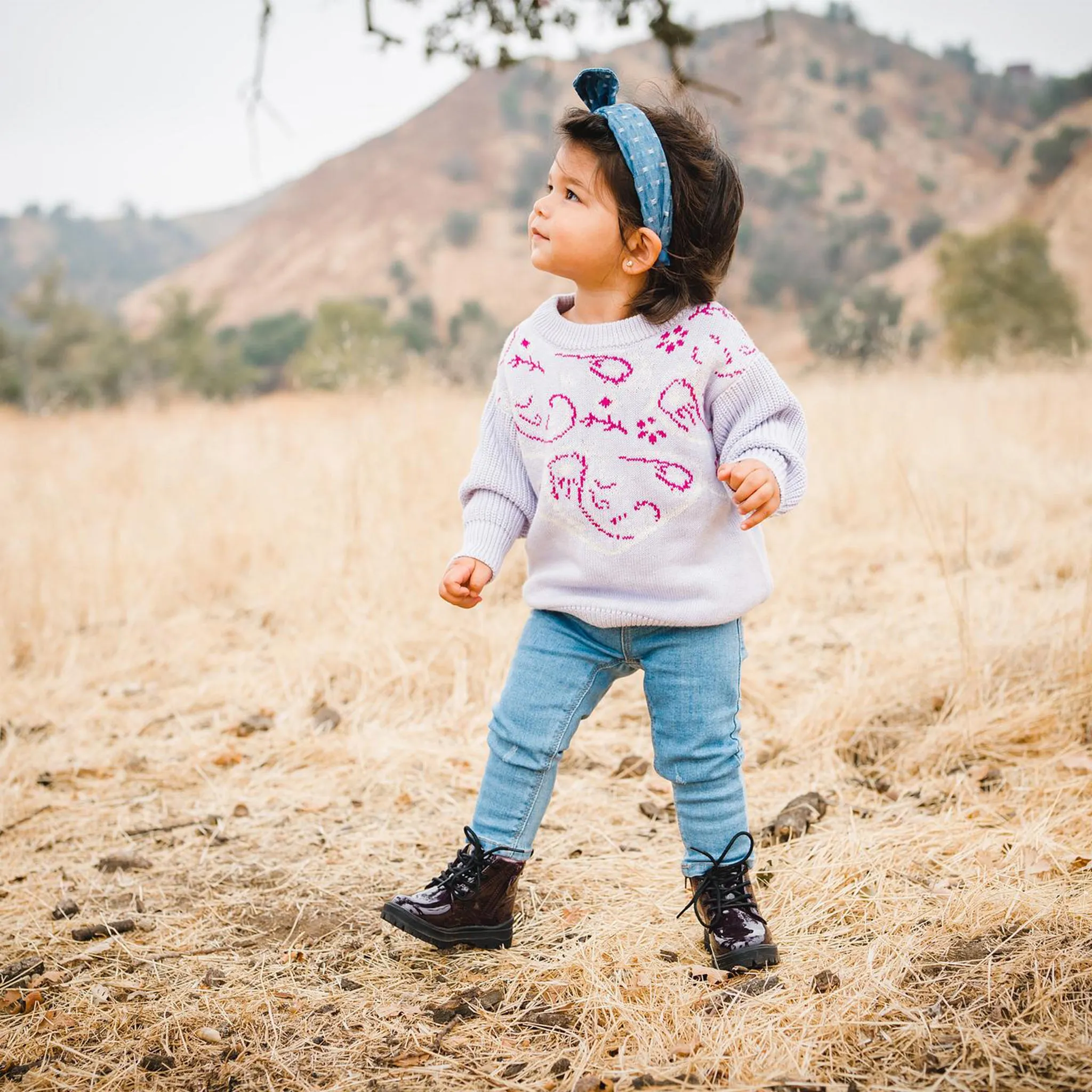 Lilac Bandana Sweater