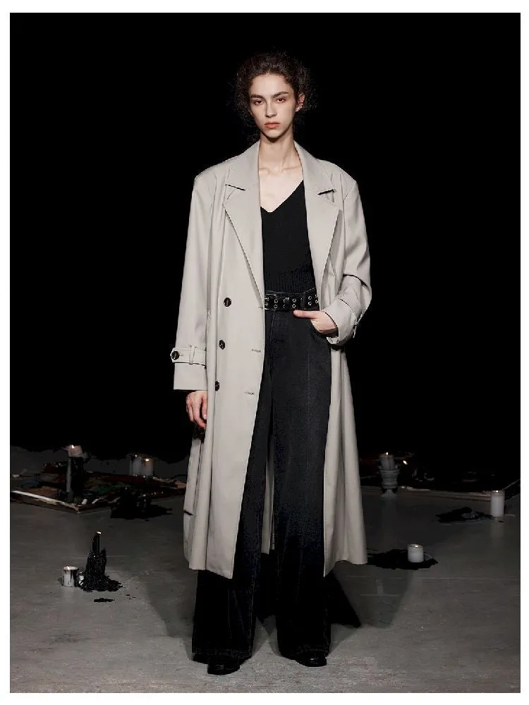 Long double-breasted trench coat【s0000005482】