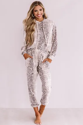 Lounging In London Snake Print Hoodie