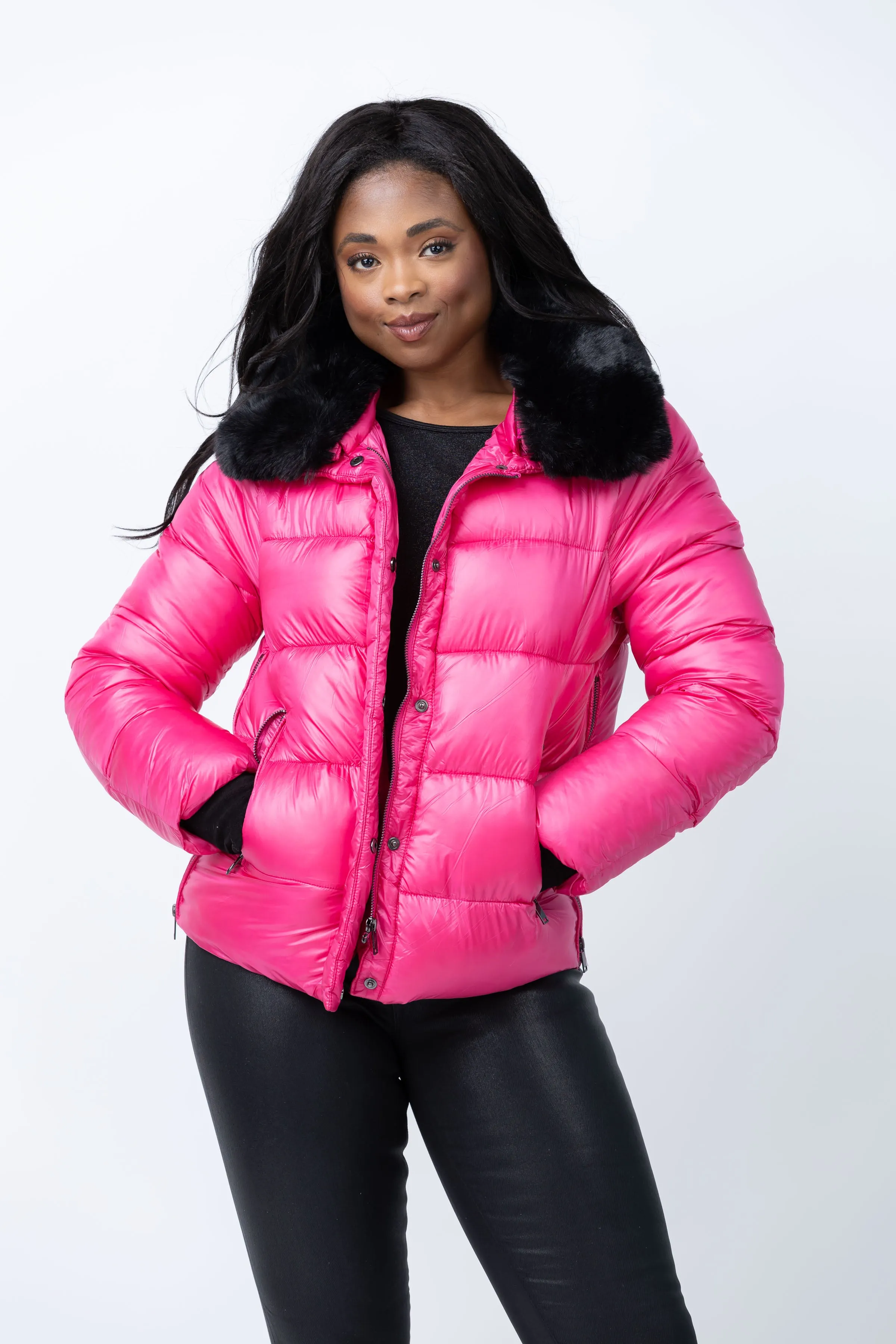 Love Token Jessie Jacket in Hot Pink