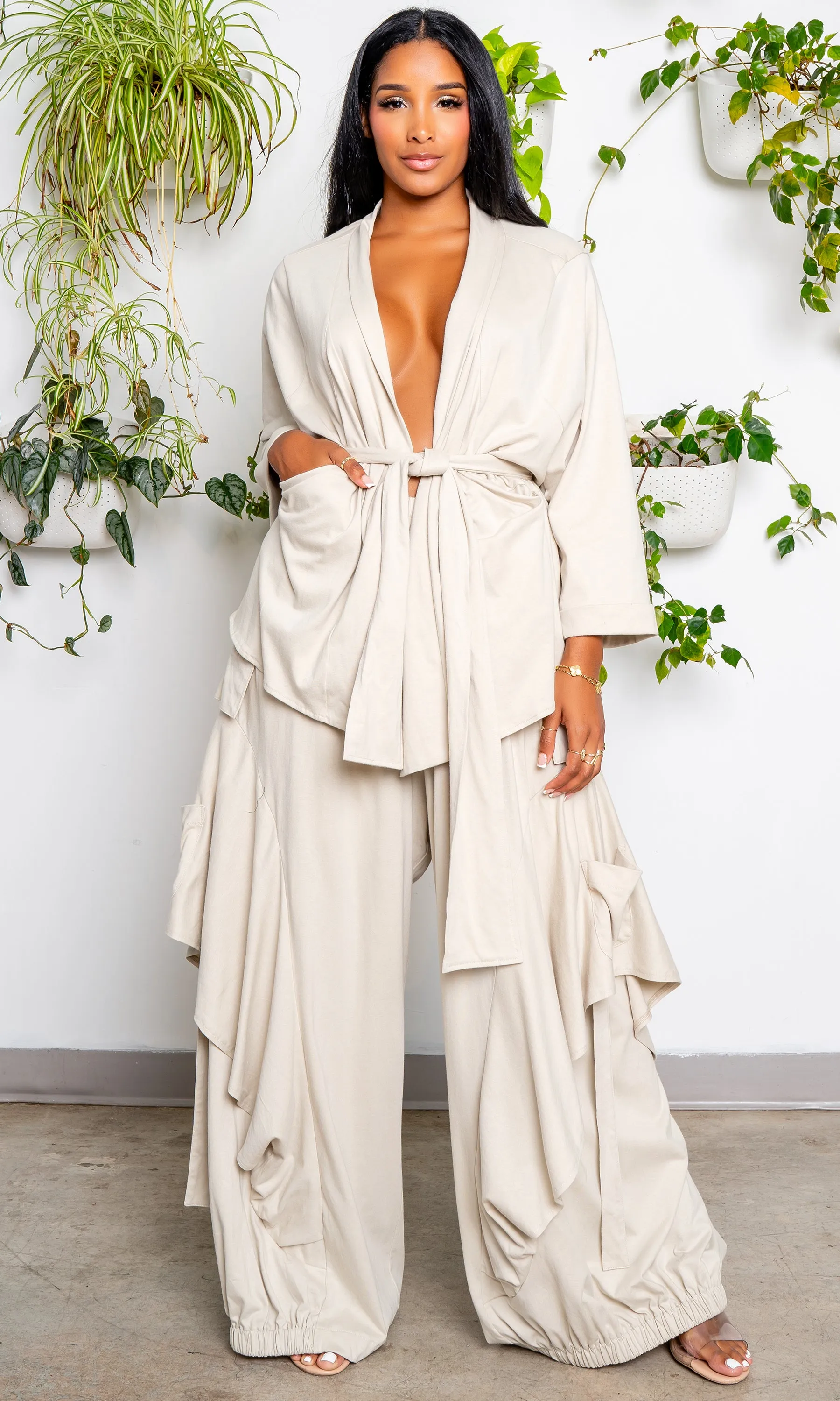 Luxury | Jersey Cardigan Set