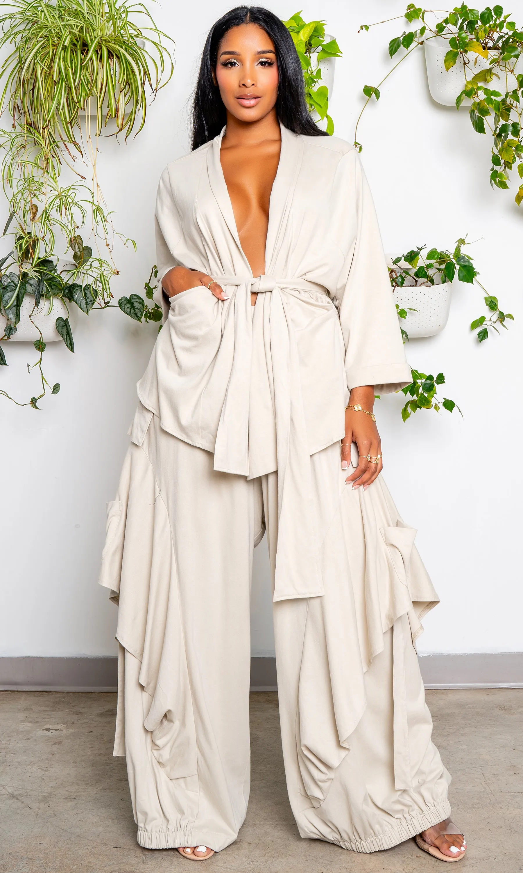 Luxury | Jersey Cardigan Set