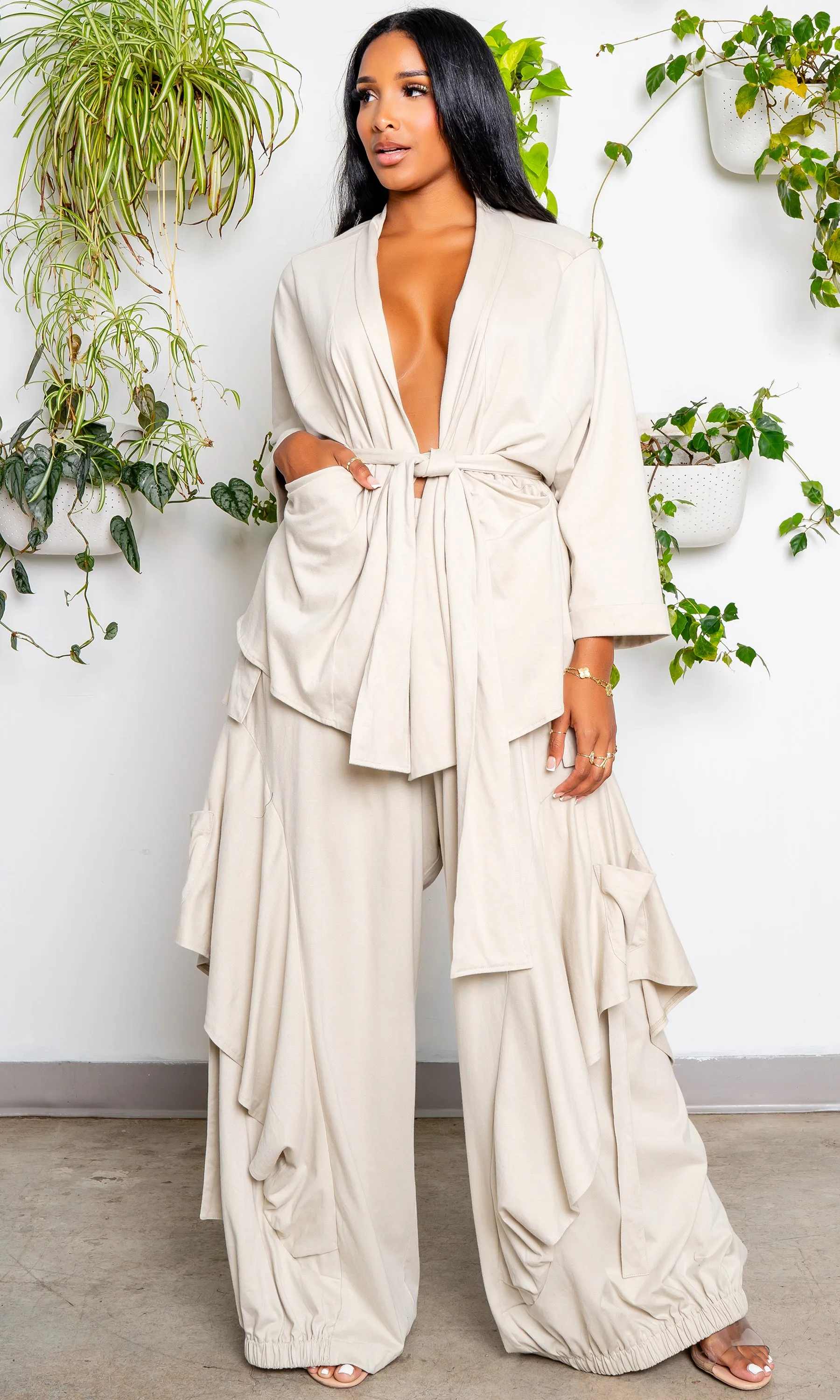 Luxury | Jersey Cardigan Set