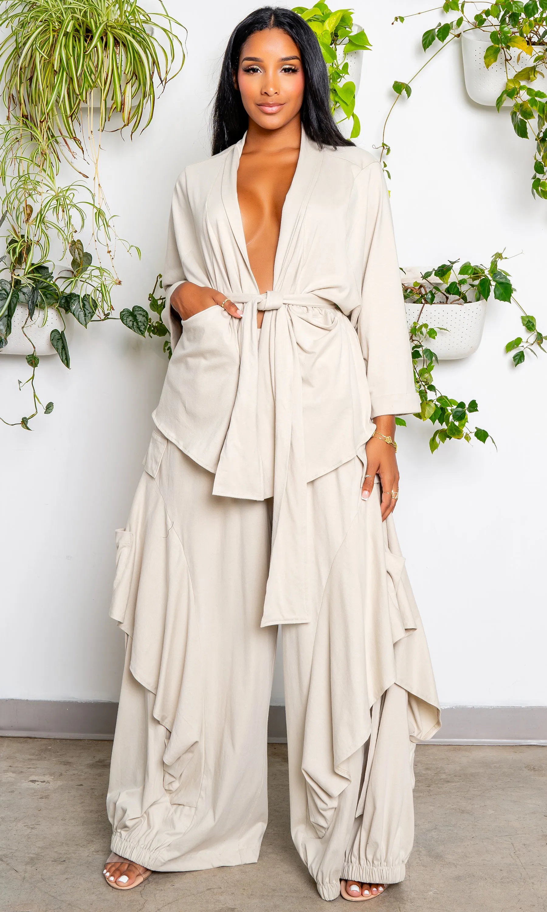 Luxury | Jersey Cardigan Set