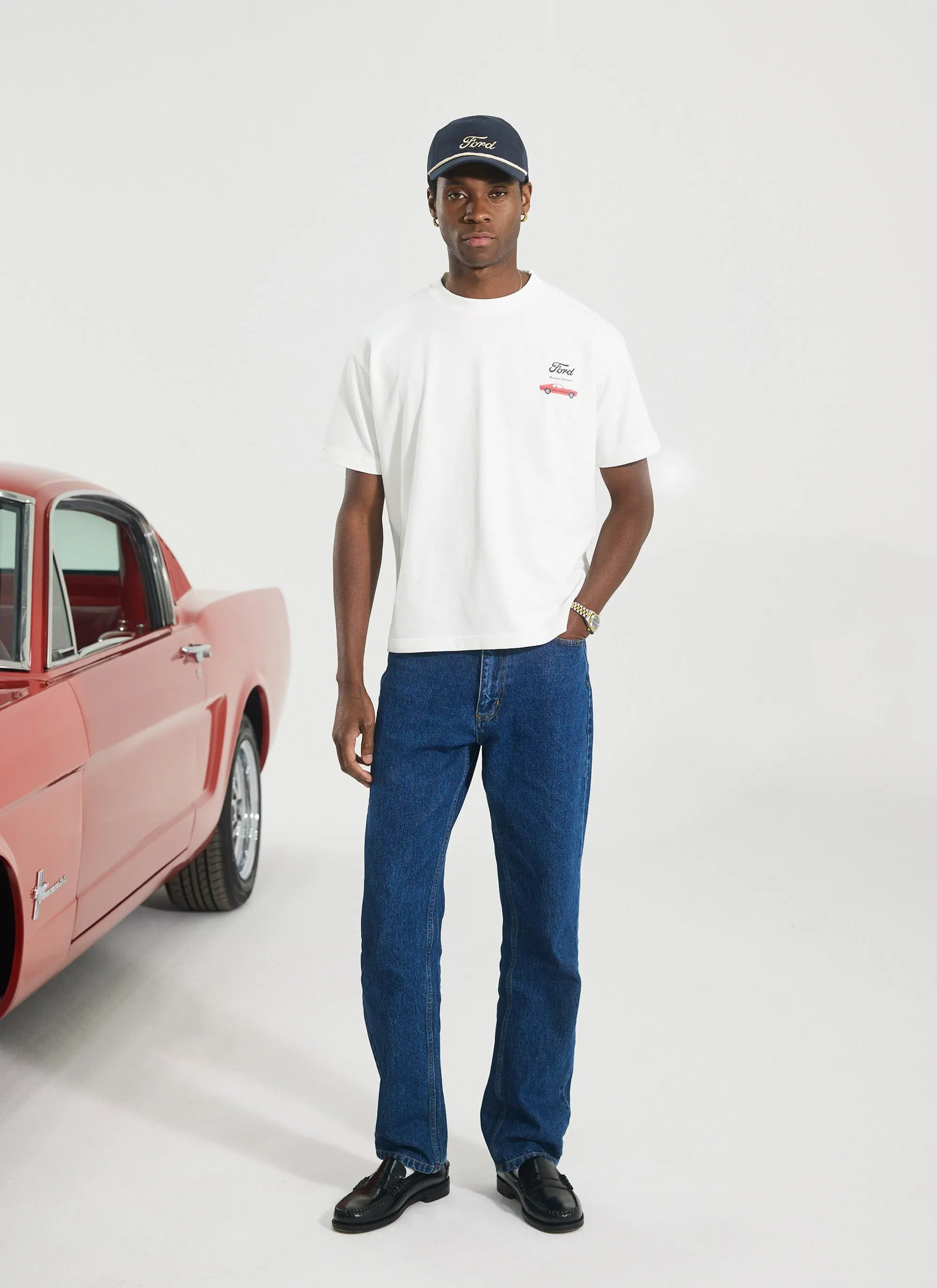 Mach 1 295 '69 Mustang Oversized T Shirt | Percival x Ford | White