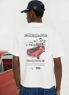 Mach 1 295 '69 Mustang Oversized T Shirt | Percival x Ford | White