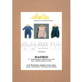 MADRID Jumpsuit/Playsuit - Unisex 6m-4Y - Paper Sewing Pattern