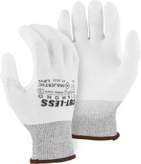 Majestic 37-3435 Cut Resistant White Diamond Dyneema Poly Coated Safety Glove(One Dozen)