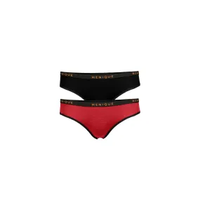 MENIQUE Women Merino Bikini Briefs 2-Pack M