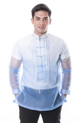 MO15 - Organza Barong Tagalog Blue