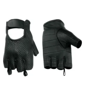 Perforated Fingerless Glove Mens