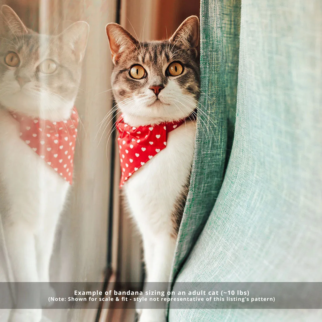 Pet Bandana - "Kind of a Big Dill" - Pickle Bandana for Cat   Small Dog / Food, Cucumber / Slide-on Bandana / Over-the-Collar (One Size)