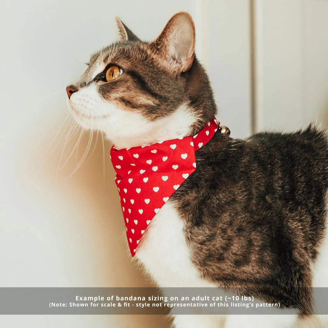 Pet Bandana - "Peppermint Twist" - Red & Green Christmas Candy for Cat   Small Dog / Holiday / Slide-on Bandana / Over-the-Collar (One Size)