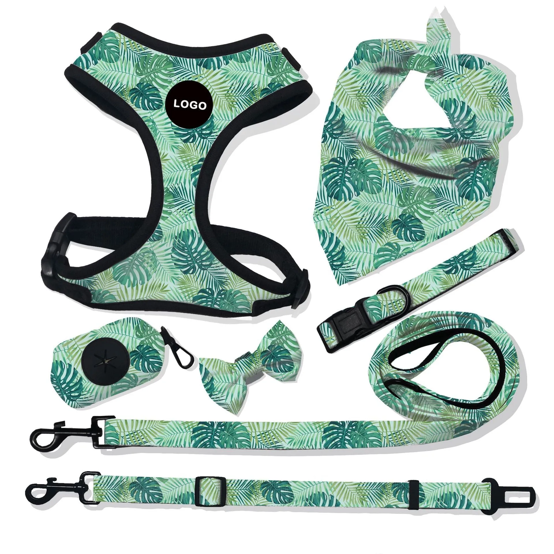 Pet Breathable Dog Fashion Harness Leash Set