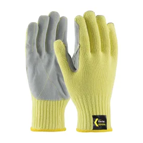 PIP 09-K300LP Kut Gard Seamless Knit Kevlar with Split Cowhide Leather Palm and Kevlar Stitching Safety Glove (One Dozen)