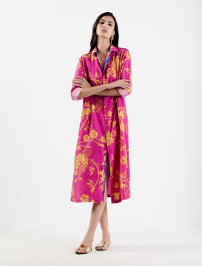 Pleated Dress Silk Twill Rani