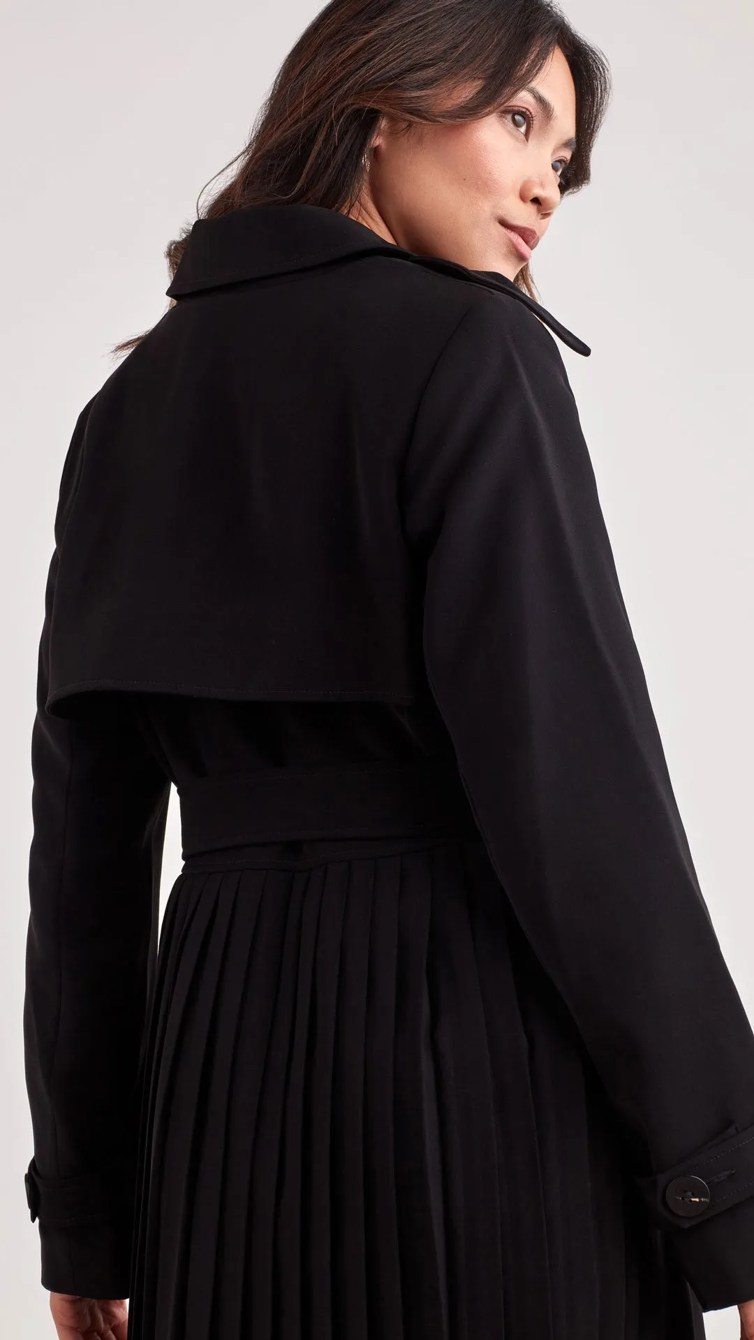 PLEATED TRENCH COAT