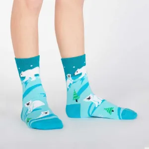 Polar Bear Stare Kids Crew Socks