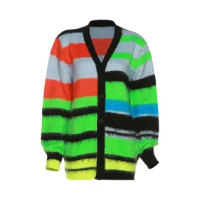 Pre Order:  Colorful Stripes Button Down Cardigan