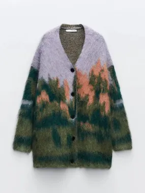 Pre Order:  Contrast Color Cardigan