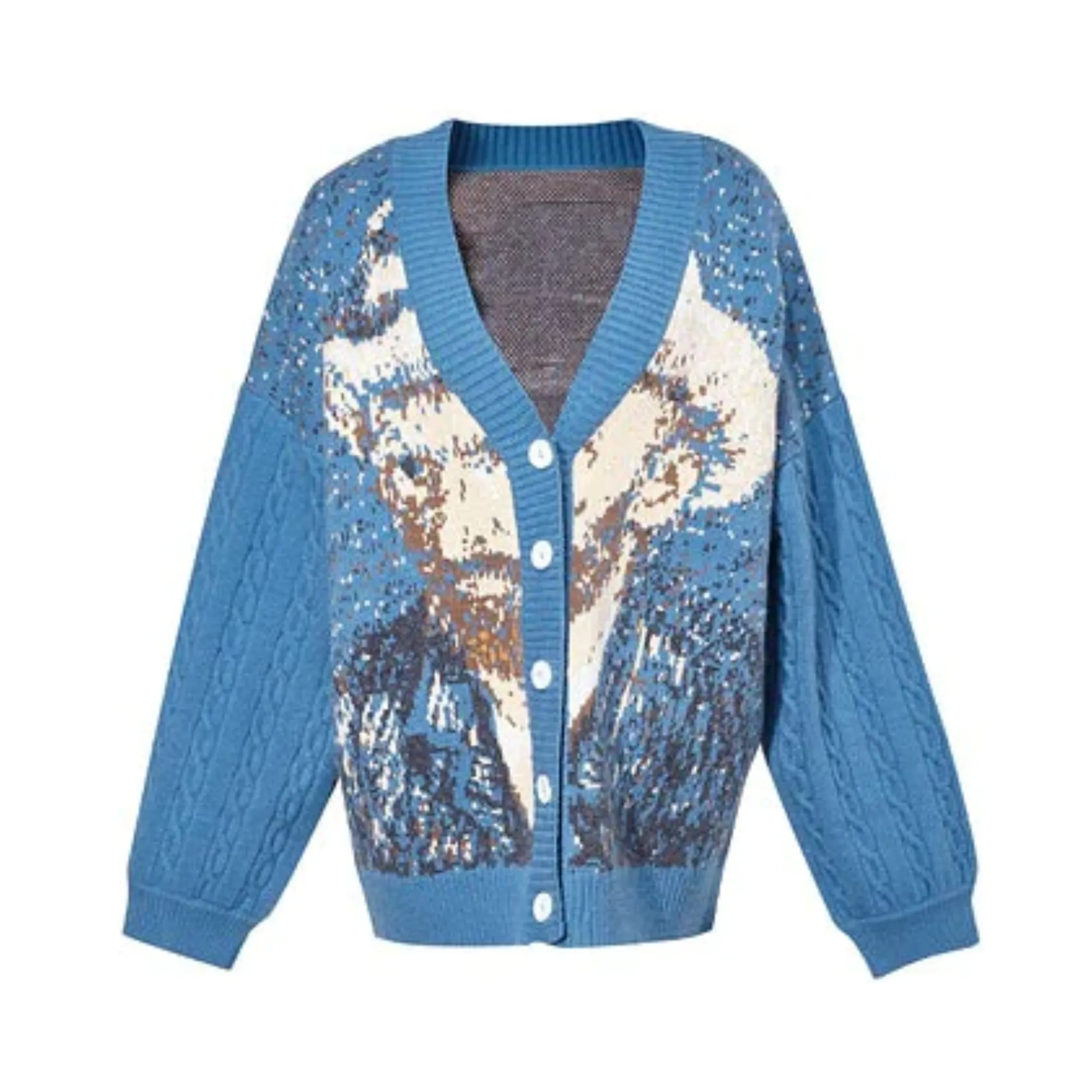 Pre Order:  Van Gogh Art Knit Cardigan