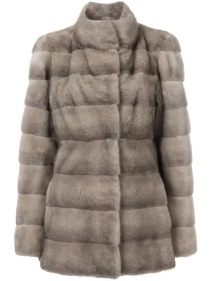 "VALENCIA" Mink Coat with Collar Short