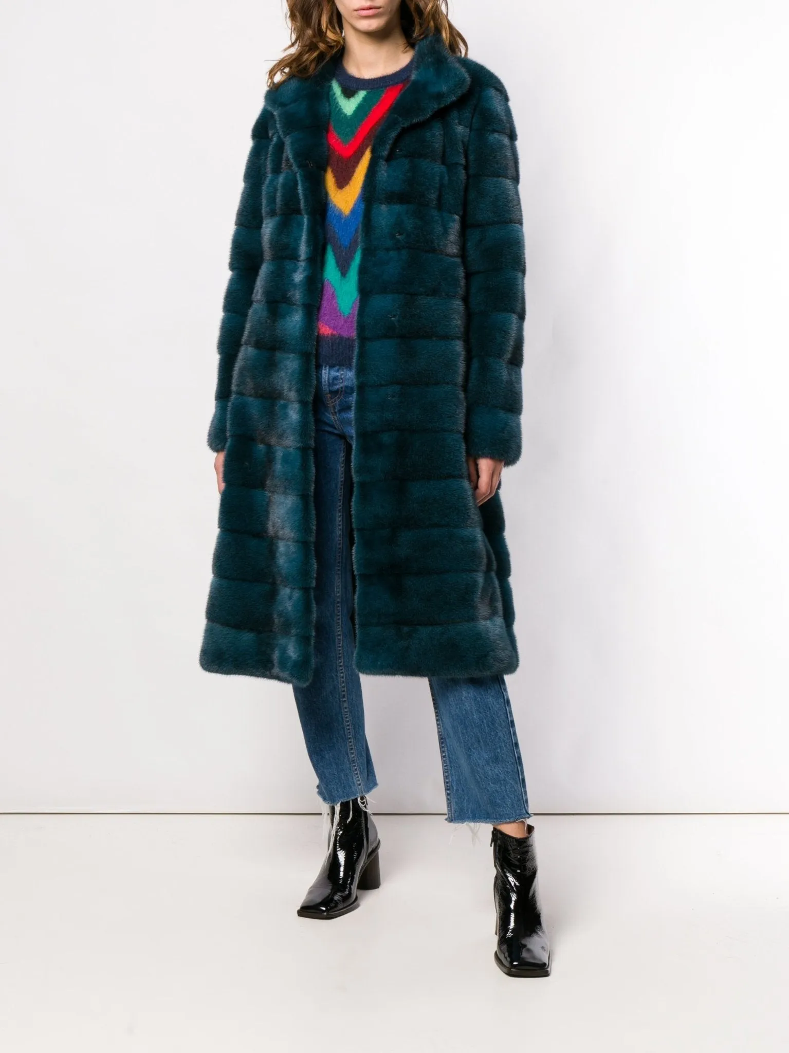 "VALENCIA" Mink Coat with Collar