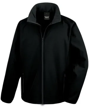 R231M Result Softshell Jacket Including Front Left Chest & Back Logo