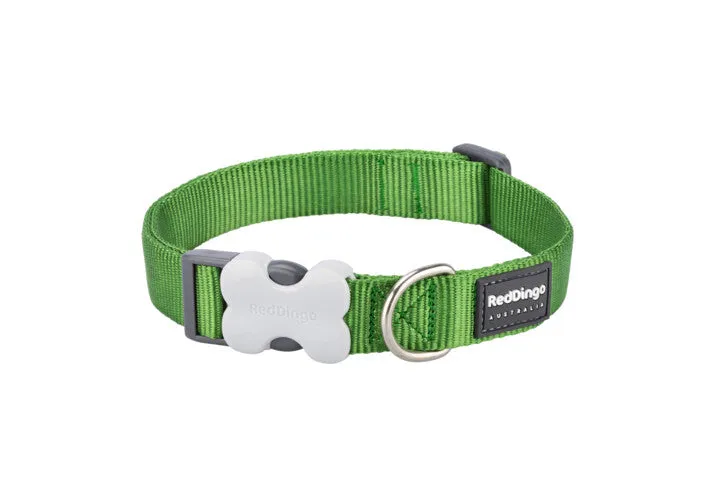 Red Dingo Collar Green Medium 20mm