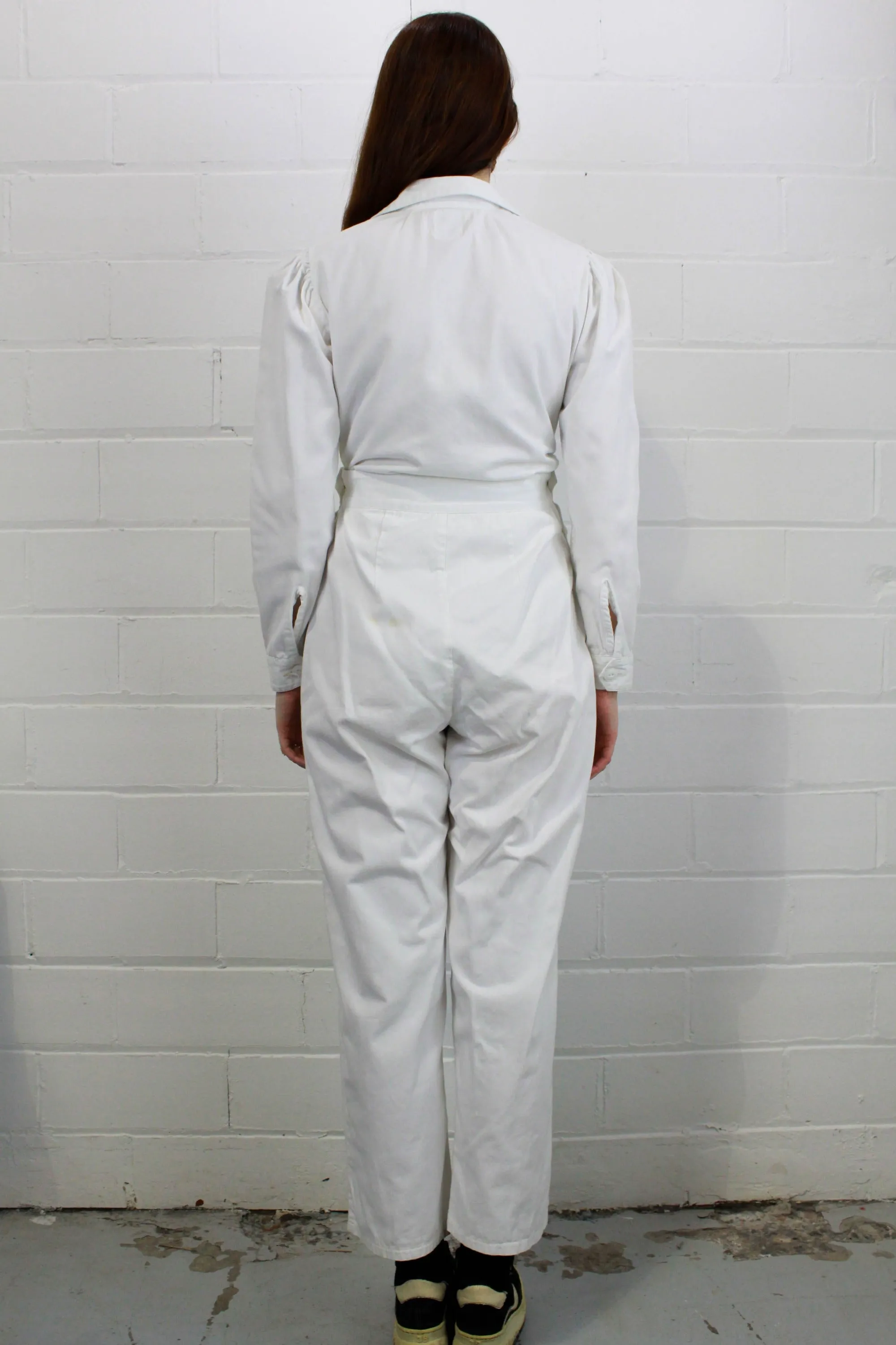 Reproduction WWII White Women's Jumpsuit/Coveralls/Siren Suit, XL