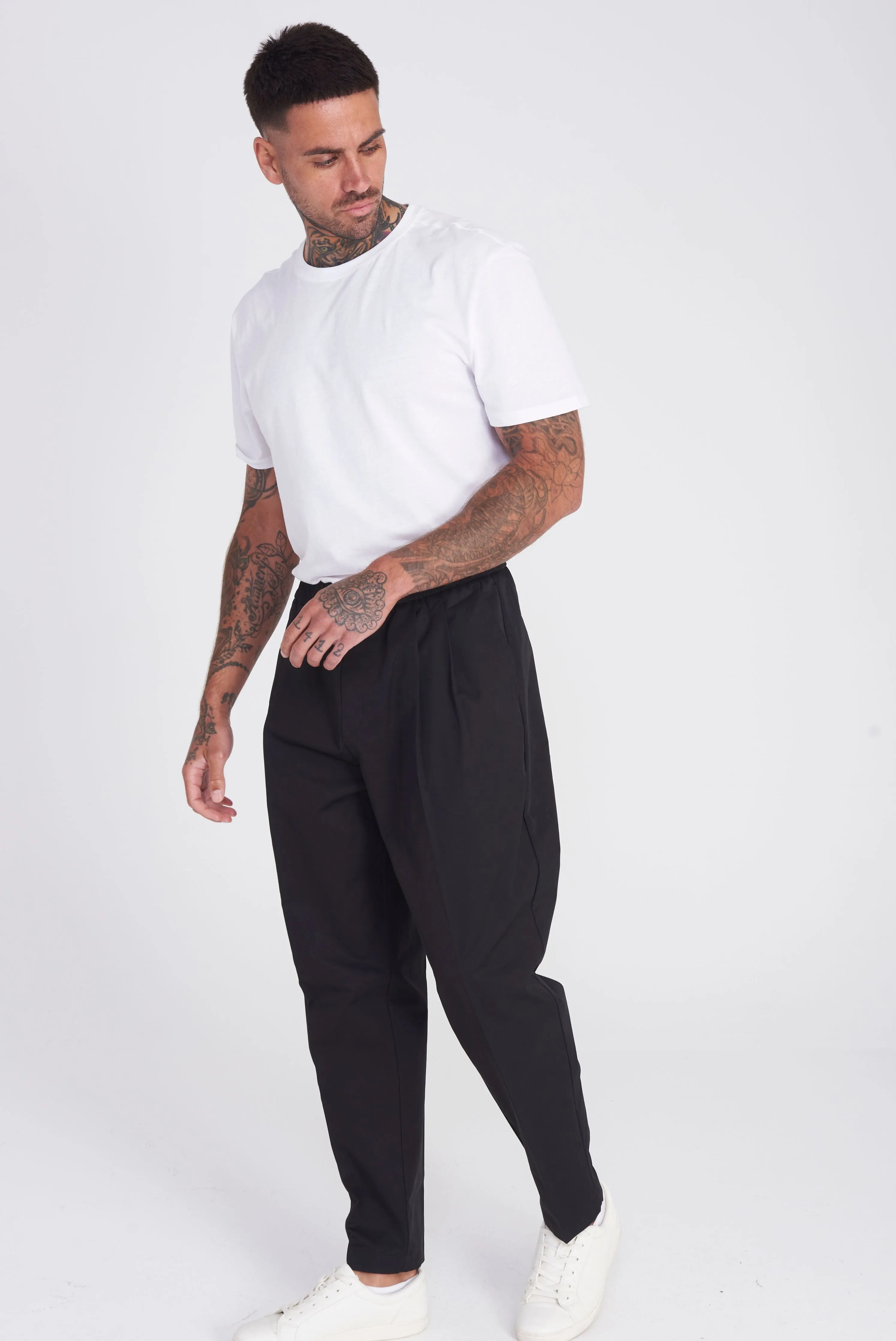 Rome Cotton Trouser in Black