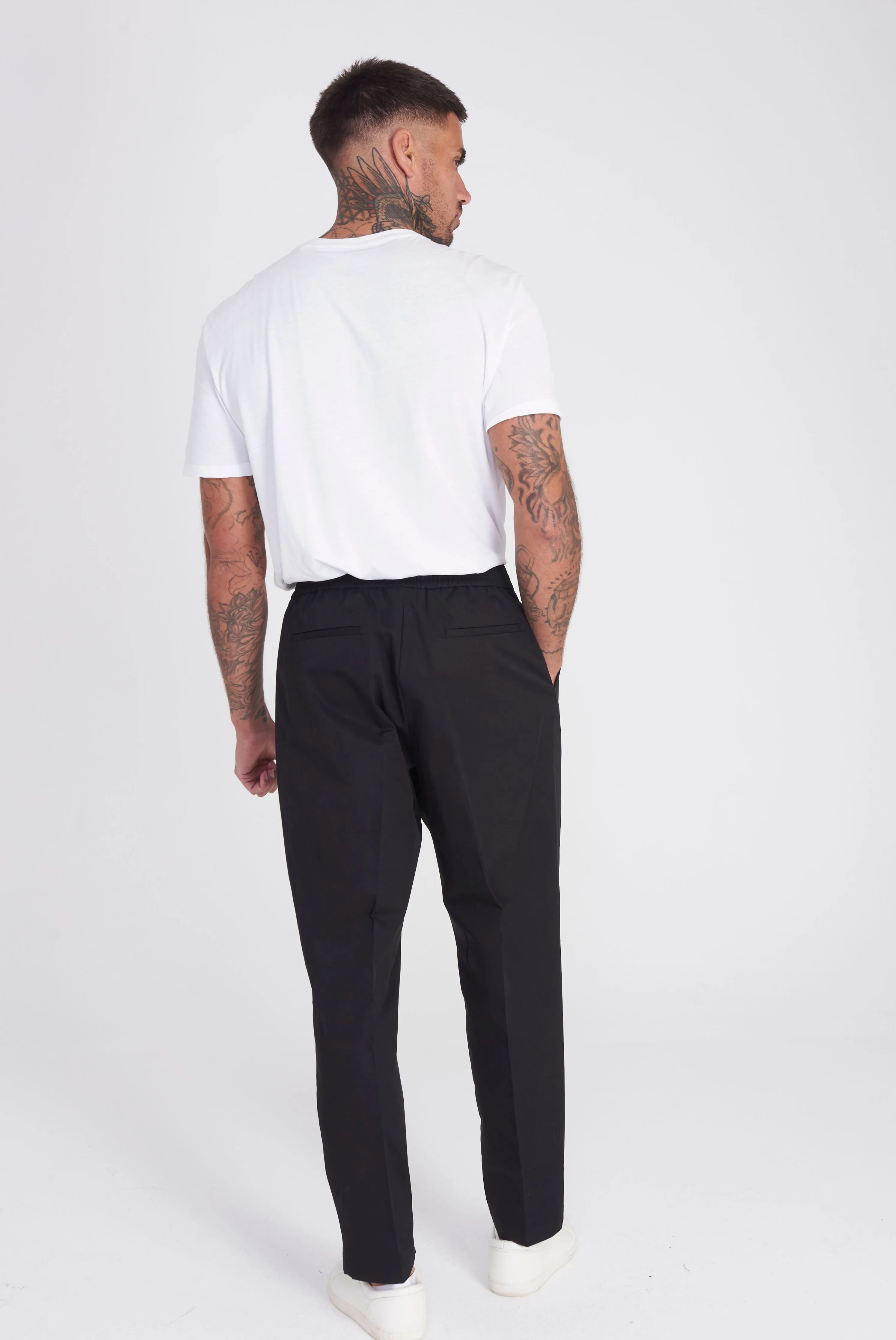 Rome Cotton Trouser in Black