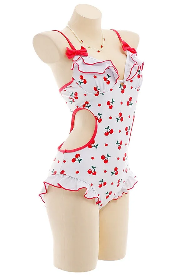 Ruffled Cherry Onesie