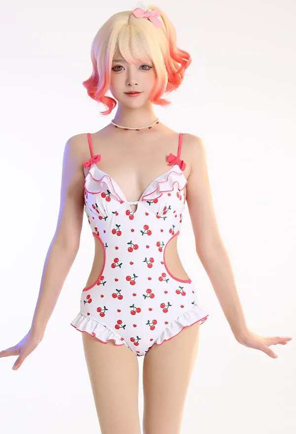 Ruffled Cherry Onesie