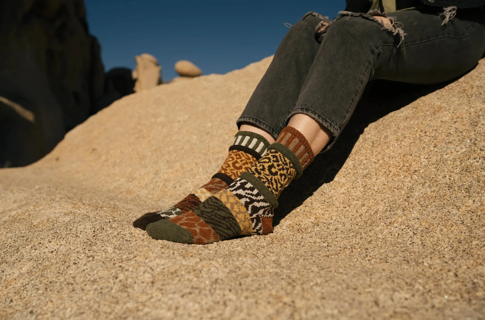 Savanna Recycled Cotton Crew Socks