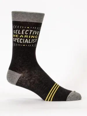 Selective Hearing Specialist Men's Crew Sock