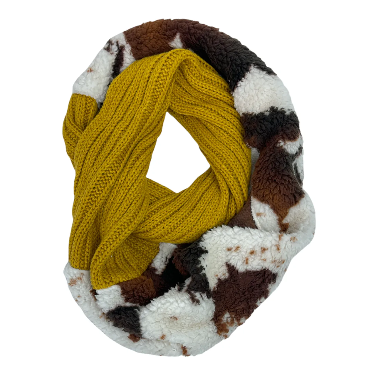 SF-47 Cow Scarf Mustard