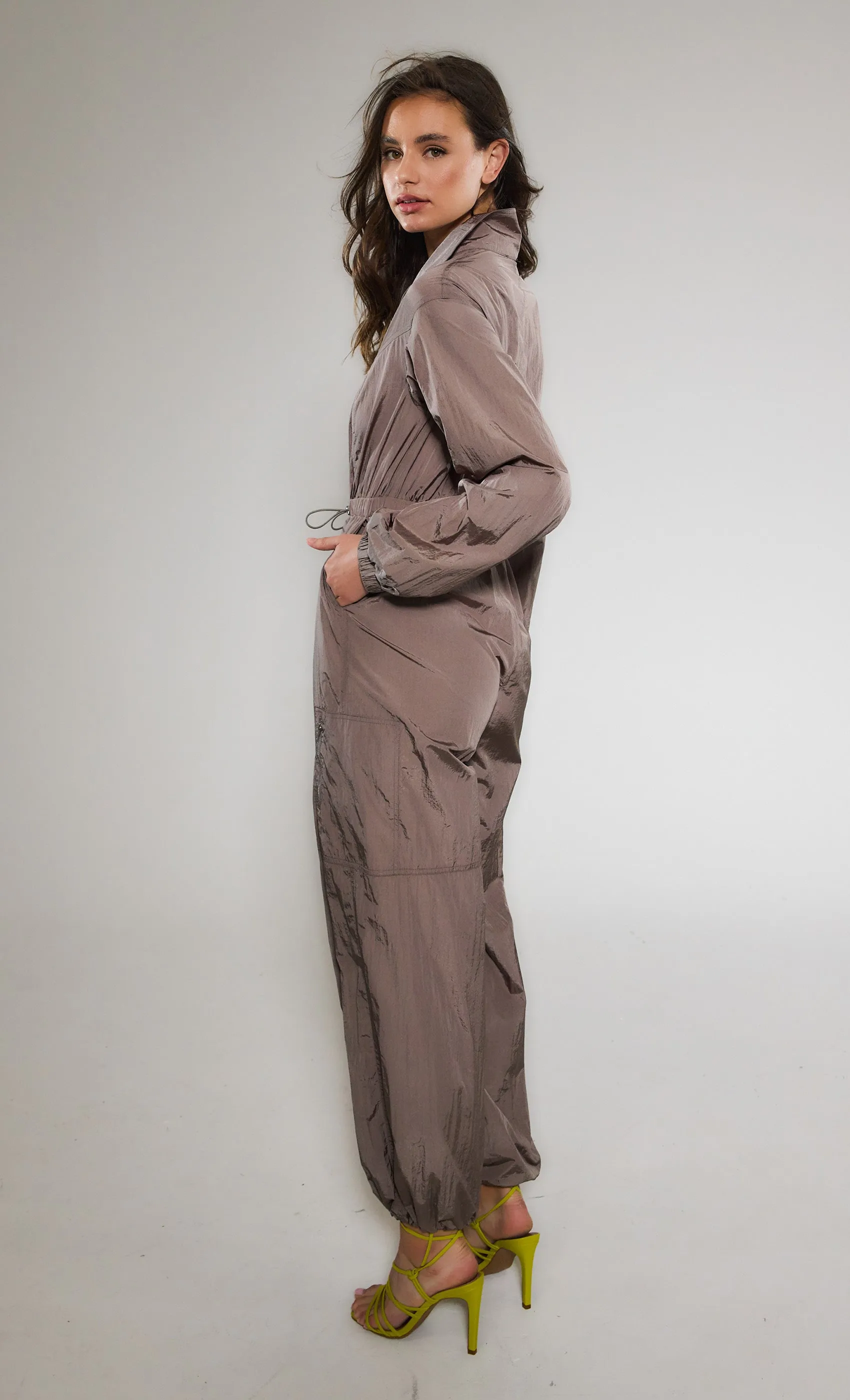 Silver Parachute Jumpsuit